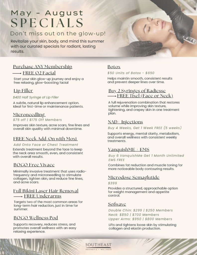 Wellness Specials for Summer